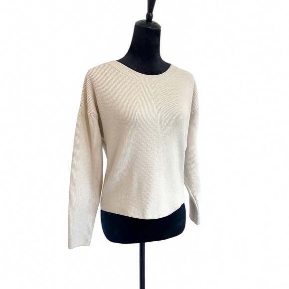 Zara Cream Ribbed Sweater - Picture 1 of 3